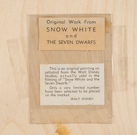 Lot #638 Dopey production cel from Snow White and the Seven Dwarfs Production Cel - Image 3