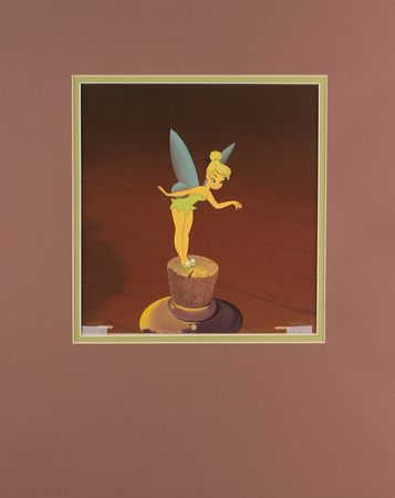 Lot #704 Tinker Bell color model production cel on a production background from Peter Pan: Sought-after color model cel of Neverland's famous fairy - Image 2