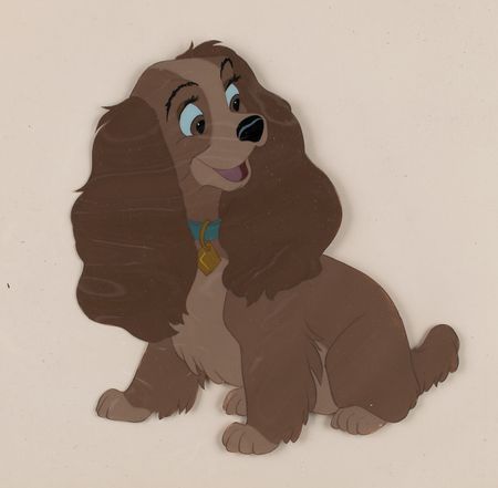 Lot #713 Lady production cel from Lady and the Tramp Production Cel - Image 1