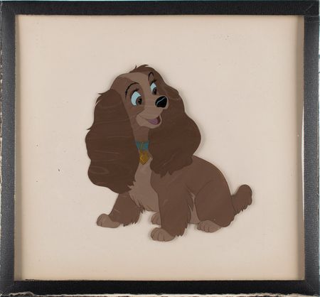 Lot #713 Lady production cel from Lady and the Tramp Production Cel - Image 2