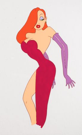 Lot #742 Jessica Rabbit production color model cel from Who Framed Roger Rabbit Production Color Model Cel - Image 1