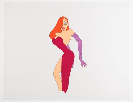 Lot #742 Jessica Rabbit production color model cel from Who Framed Roger Rabbit Production Color Model Cel - Image 2