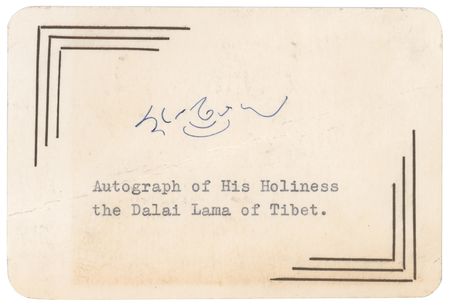 Lot #180 Dalai Lama Signature - Image 1