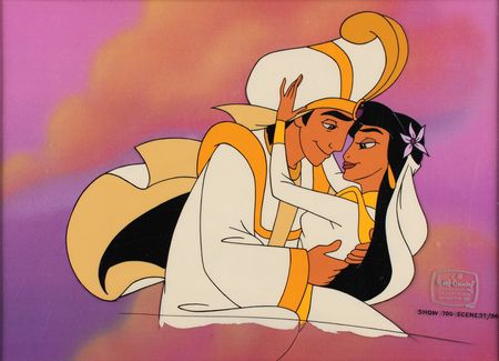 Lot #748 Aladdin and Jasmine production cel from the Aladdin TV series Production Cel - Image 1