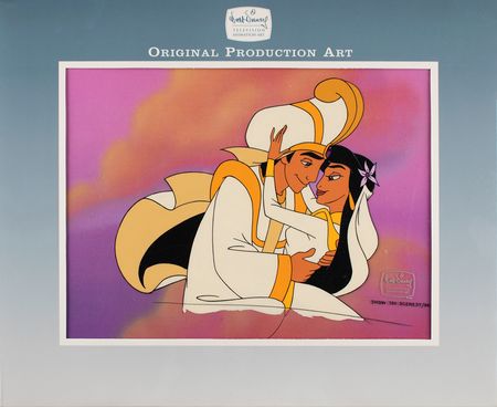 Lot #748 Aladdin and Jasmine production cel from the Aladdin TV series Production Cel - Image 2