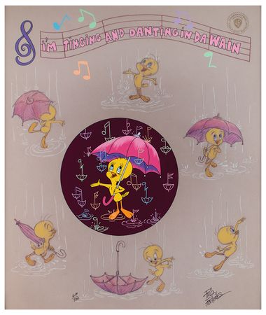 Lot #872 Tweety Bird limited edition cel signed by Friz Freleng Limited Edition Cel - Image 1