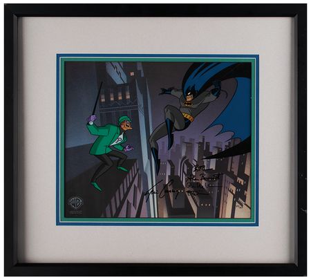 Lot #757 Batman and the Riddler limited edition cel signed by (5) creators Limited Edition Cel - Image 1