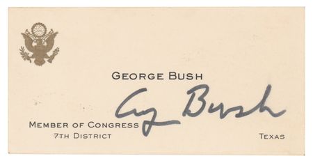 Lot #56. George Bush Business Card