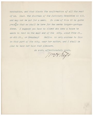 Lot #116 William H. Taft: 