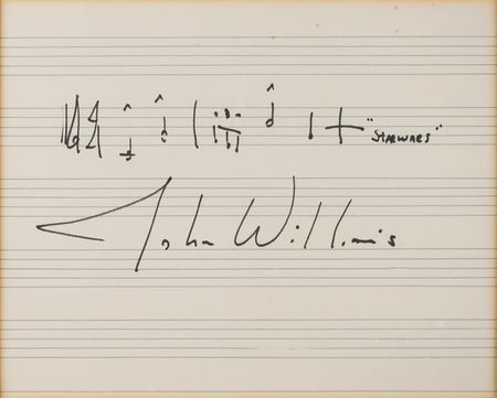 Lot #482 Star Wars: John Williams Signed Musical Quote - Image 1
