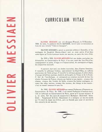 Lot #412 Olivier Messiaen Typed Letter Signed - Image 2