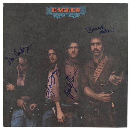 Lot #397 The Eagles: Stunning example of the Eagles second studio album Desperado, signed by all four original band members - Image 1