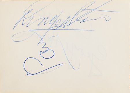 Lot #387 Beatles: The Beatles sign alongside Swiss soccer stars - Image 2