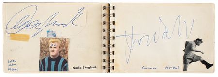 Lot #387 Beatles: The Beatles sign alongside Swiss soccer stars - Image 5