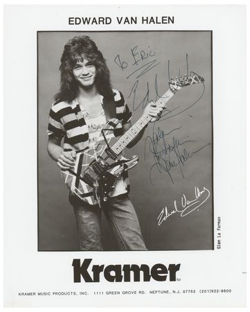 Lot #465 Eddie Van Halen Signed Photograph - Image 1