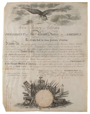 Lot #3 John Quincy Adams Signed Document - Image 1