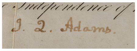 Lot #3 John Quincy Adams Signed Document - Image 2