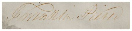 Lot #11 Franklin Pierce Signed Document - Image 2