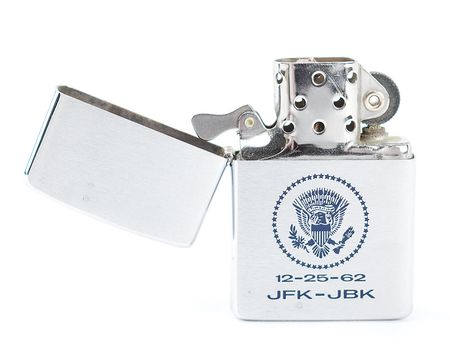 Lot #39 John F. Kennedy Personally-Owned Lighter Given to Dave Powers and Personally-Owned Cigar: President Kennedy's personally-owned lighter given to Dave Powers, 12/25/62, and personally-owned cigar - Image 3