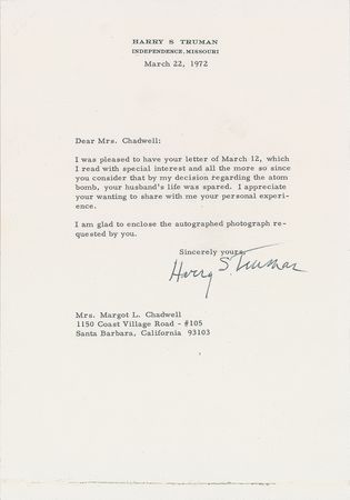 Lot #26 Harry S. Truman - Image 1