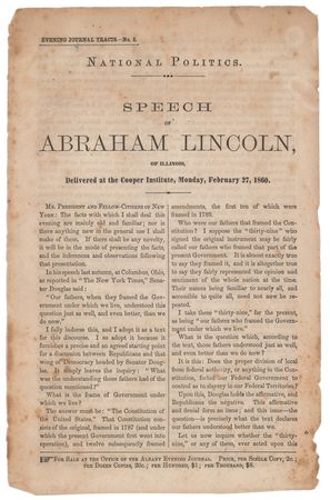 Lot #19 Abraham Lincoln Speech - Image 1