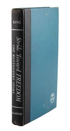 Lot #131 Martin Luther King, Jr: Dr. King inscribes a copy of Stride Toward Freedom?