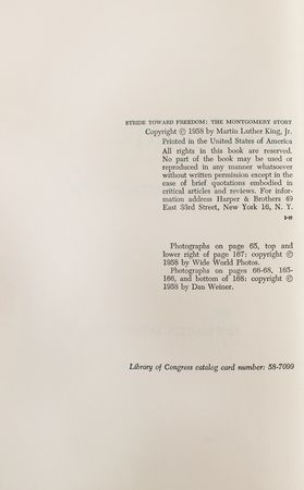 Lot #131 Martin Luther King, Jr: Dr. King inscribes a copy of Stride Toward Freedom?