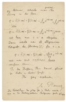 Lot #4007 Max Planck (October 5, 1897) - Image 2