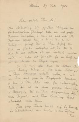 Lot #4008 Max Planck (July 27, 1901) - Image 1