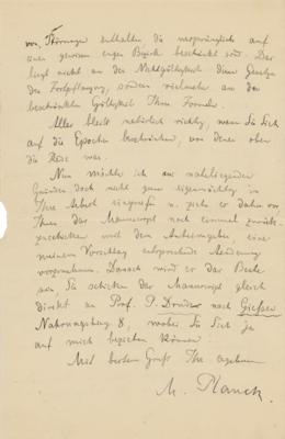 Lot #4008 Max Planck (July 27, 1901) - Image 4