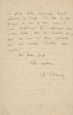 Lot #4009 Max Planck (July 20, 1906) - Image 4