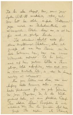 Lot #4010 Max Planck (October 22, 1906) - Image 4