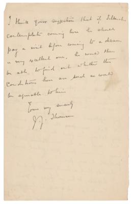 Lot #4019 J. J. Thomson Autograph Letter Signed on Silberstein's Lectures (October 3, 1911) - Image 2