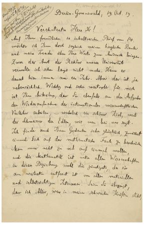 Lot #4013 Max Planck (October 19, 1919) - Image 1