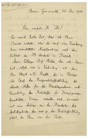 Lot #4015 Max Planck (January 25, 1920) - Image 1