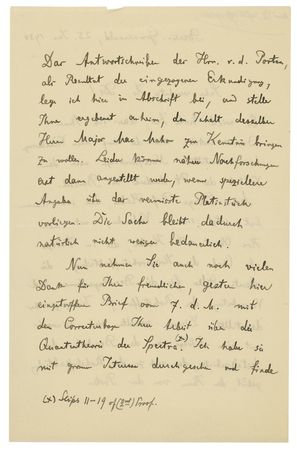 Lot #4015 Max Planck (January 25, 1920) - Image 2