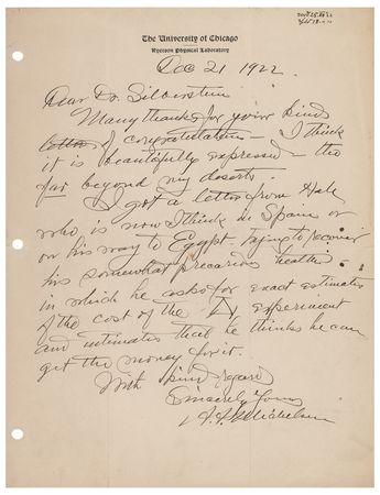 Lot #4022 Albert A. Michelson - Image 1