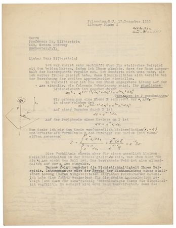 Lot #4001 Albert Einstein (December 17, 1933) - Image 1