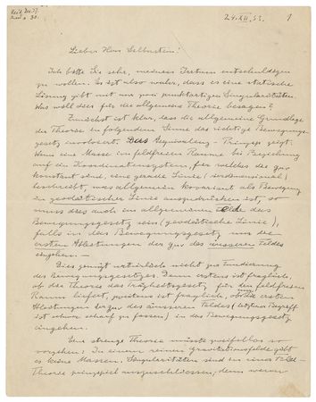 Lot #4002 Albert Einstein (December 24, 1933) - Image 1