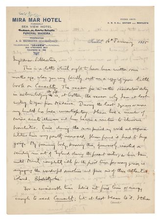 Lot #4043 Harold Macmillan Document Signed and Percy Nunn Autograph Letter Signed - Image 1