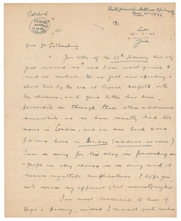 Lot #4041 Ludwik Silberstein Photograph, Document, and Letter by J. W. Perry - Image 2