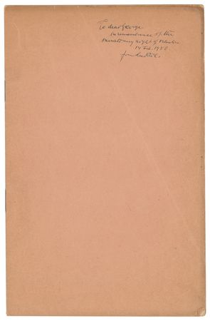 Lot #4004 Ludwik Silberstein Signed 'On Einstein's Gravitational Field Equations' Offprint Booklet - Image 1