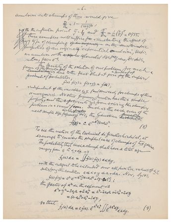 Lot #4048 Ludwik Silberstein Autograph Manuscript Signed: 'The Effect of Clumping on the Size-Frequency Distribution and on the H. and D. Curve of an Emulsion' - Image 6