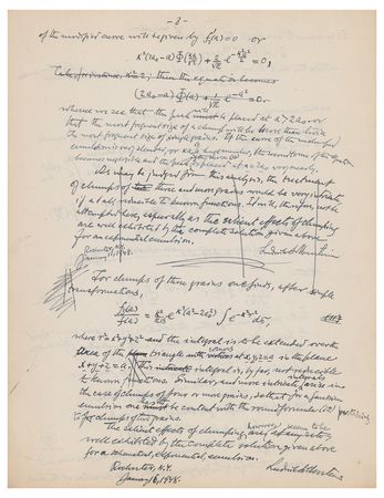 Lot #4048 Ludwik Silberstein Autograph Manuscript Signed: 'The Effect of Clumping on the Size-Frequency Distribution and on the H. and D. Curve of an Emulsion' - Image 8