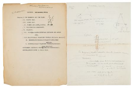 Lot #4046 Ludwik Silberstein Autograph Manuscript: 'A Treatise on Plane Geometry' - Image 2