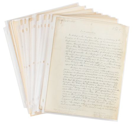 Lot #4046 Ludwik Silberstein Autograph Manuscript: 'A Treatise on Plane Geometry' - Image 3
