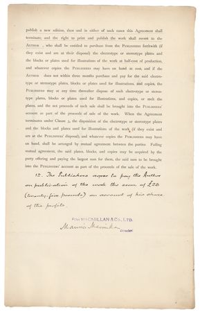 Lot #4039 Ludwik Silberstein's Publishing Document for 'Theory of Relativity' - Image 3