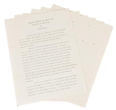 Lot #264 Hudson Maxim Typed Manuscript Signed - Image 1