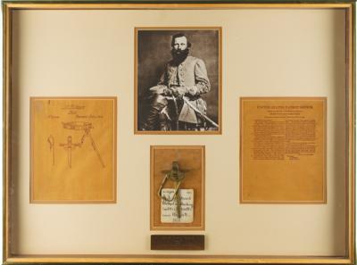 Lot #305 J. E. B. Stuart Autograph Letter Signed and Saber Hanger Patent Model - Image 1