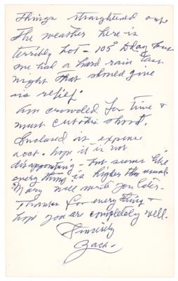 Lot #869 Zach Wheat Autograph Letter Signed - Image 2